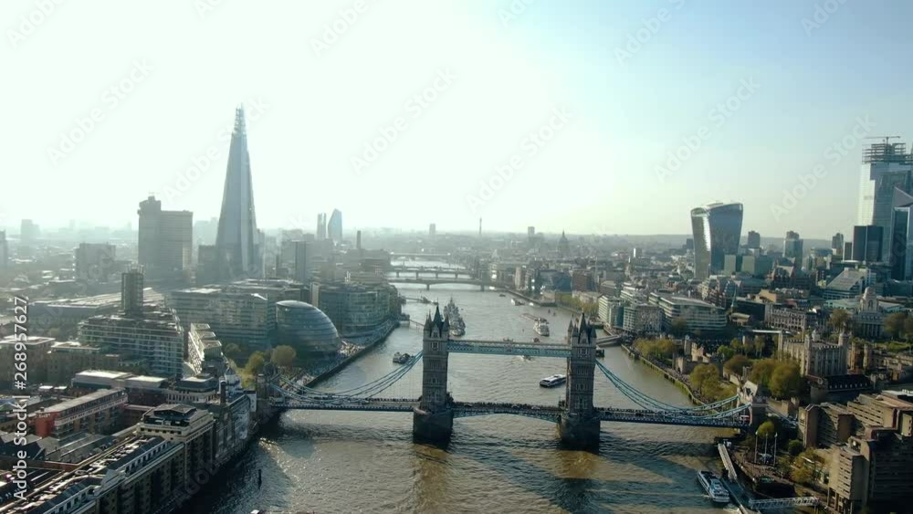 Drone shot of the famous London Bridge Drone shot of the famous London Bridge