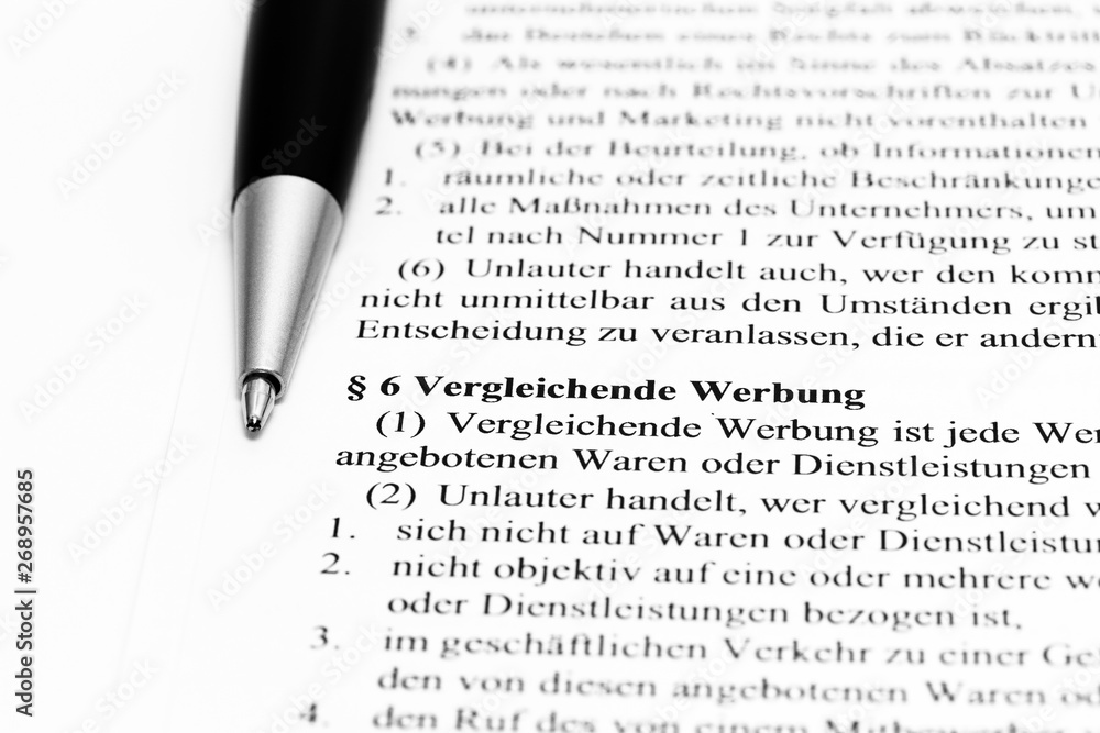 Vergleichende Werbung Wettbewerbsrecht Gesetzbuch Vergleichende Werbung Wettbewerbsrecht Gesetzbuch