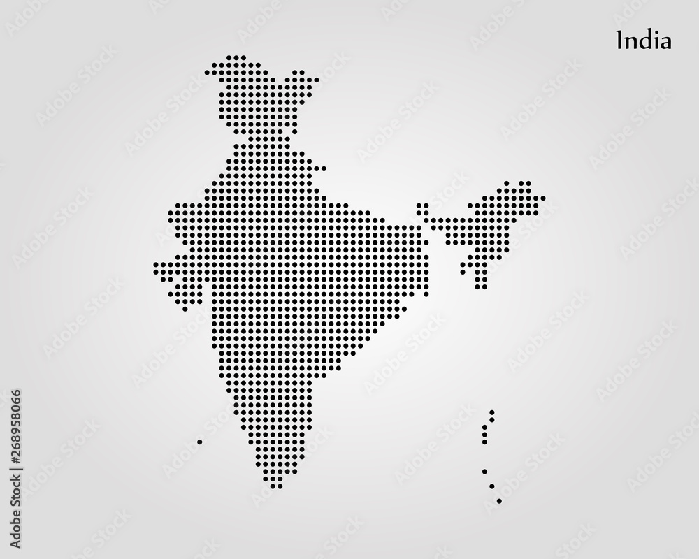 Map of India. Vector illustration. World map
