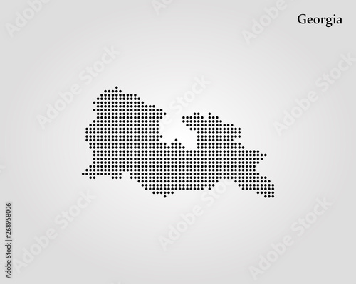 Map of Georgia. Vector illustration. World map