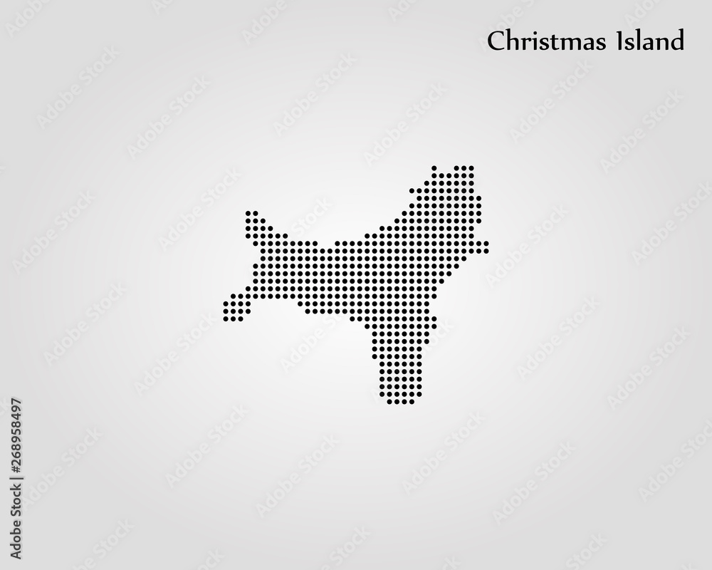 Map of Christmas Island. Vector illustration. World map
