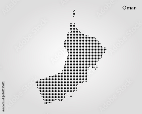 Map of Oman. Vector illustration. World map