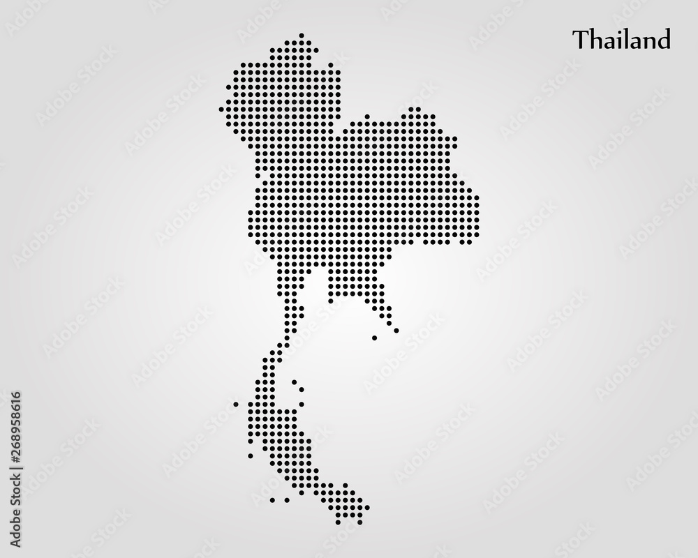 Map of Thailand. Vector illustration. World map