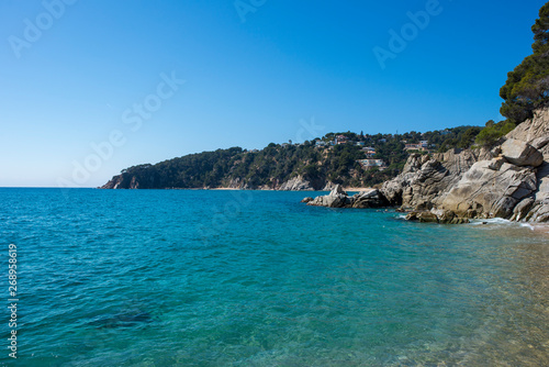 The creek llorell by the way of round  Tossa de mar