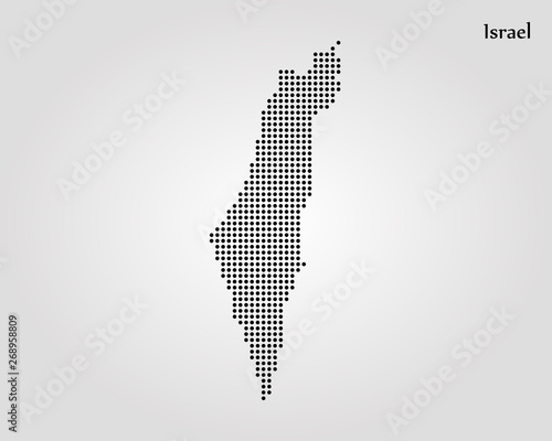 Map of Israel. Vector illustration. World map