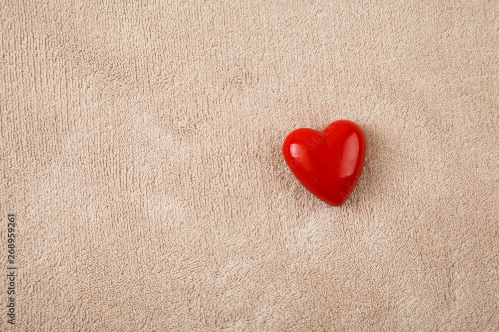 Fototapeta premium Red heart on background