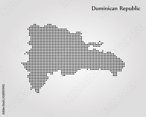 Map of Dominican Republic network. Vector illustration. World map