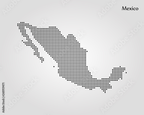 Map of Mexico. Vector illustration. World map