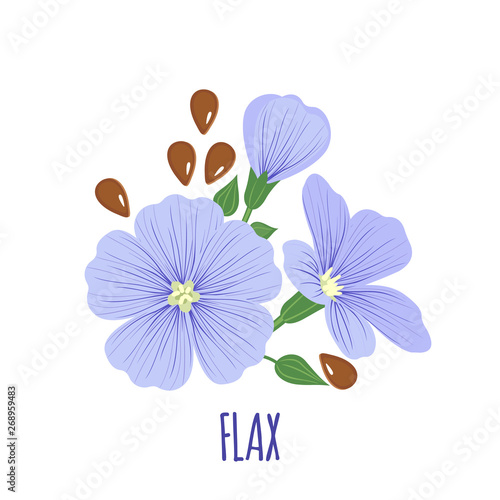 Flax icon in flat style isolated on white.