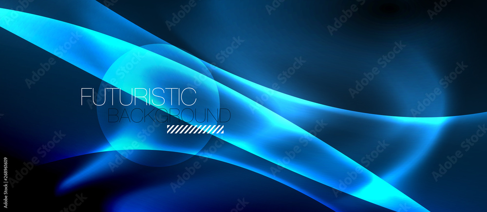 Neon glowing lines, magic energy space light concept, abstract background wallpaper design Neon glowing lines, magic energy space light concept, abstract background wallpaper design
