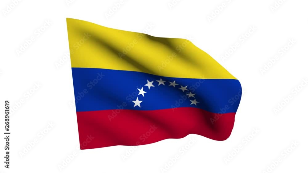 The Venezuelan flag is developing in the wind. Alpha channel. The animation of the fabric. The Venezuelan flag is developing in the wind. Alpha channel. The animation of the fabric.