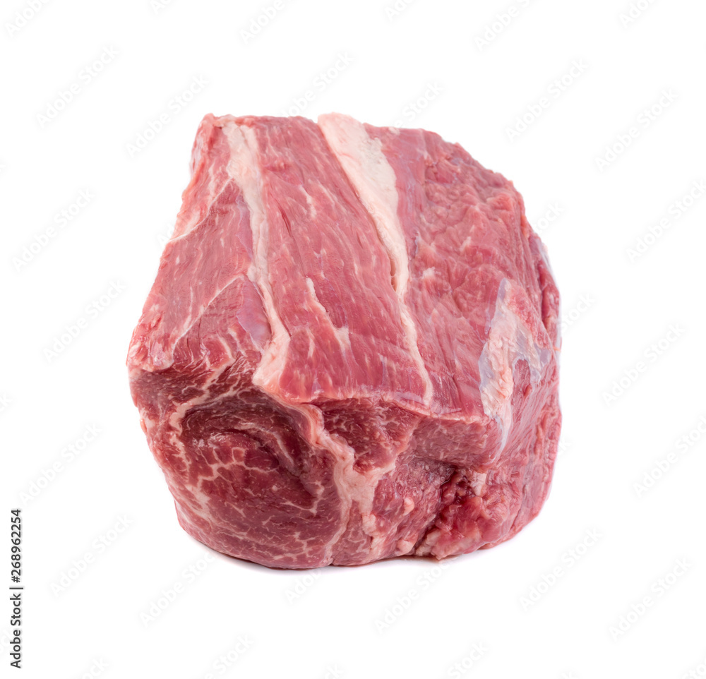 Fresh beef steak isolated on white background Fresh beef steak isolated on white background