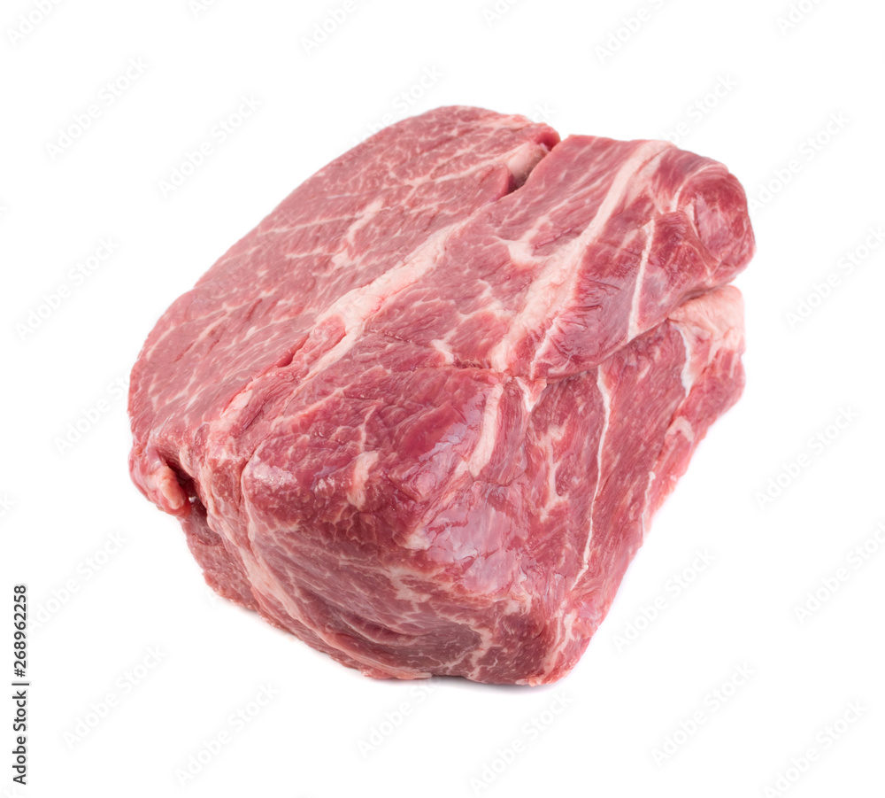 Fresh beef steak isolated on white background