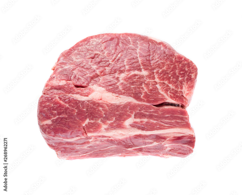 Fresh beef steak isolated on white background Fresh beef steak isolated on white background