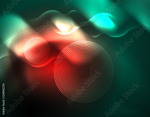 Neon lights vector abstract background