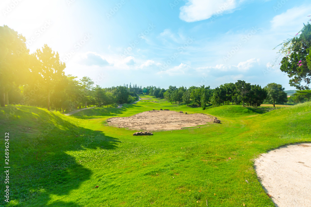 Obraz premium Golf course has been repaired.