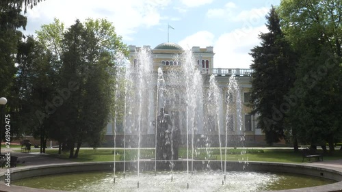 GOMEL, BELARUS - MAY 15, 2019: City Park. Rumyantsev Palace Complex.