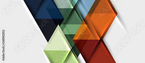 Triangle geometrical modern business presentation design template