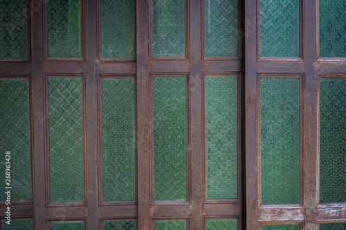 Backgrounds old Green glass door