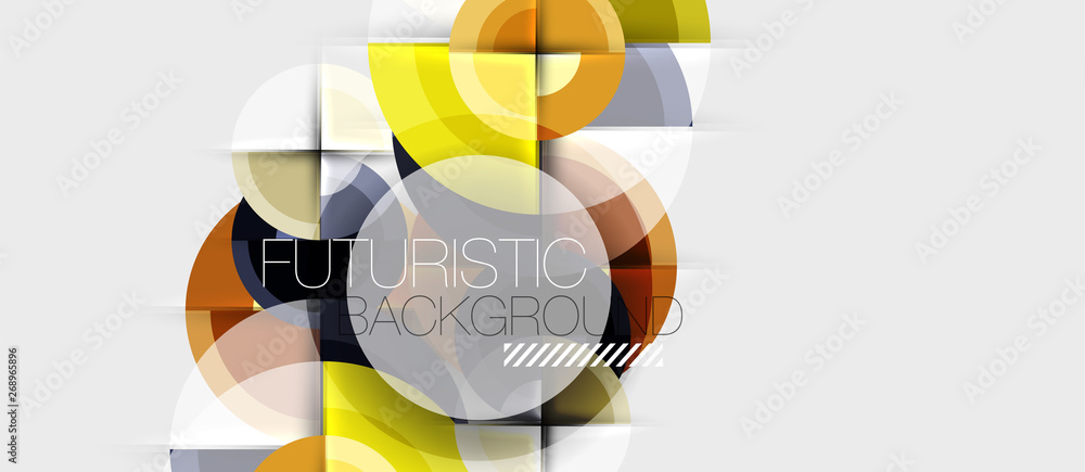 Fototapeta premium Geometric design abstract background - circles