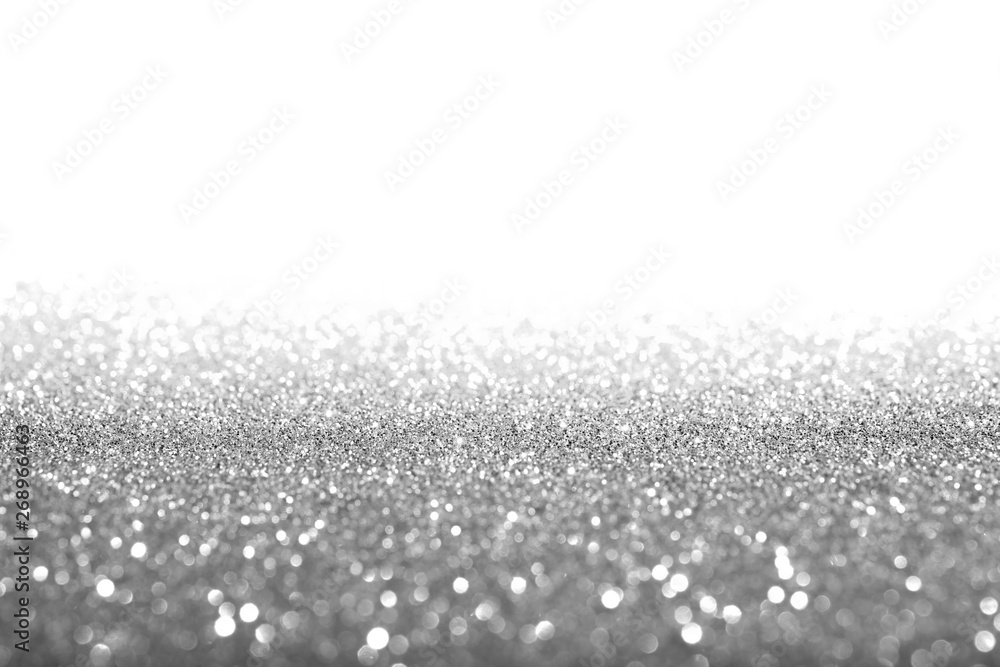 Black Silver Glitter Christmas Abstract Background Stock Photo