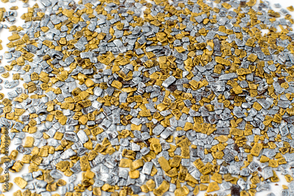 Gold and Silver Sprinkles Texture, Pattern or Background Top View Gold and Silver Sprinkles Texture, Pattern or Background Top View