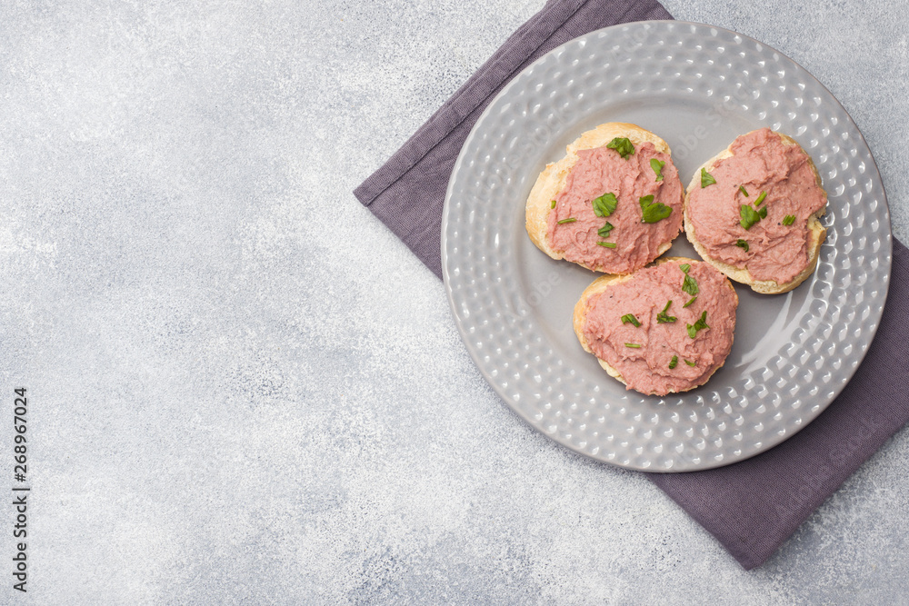 custom made wallpaper toronto digitalSandwiches with chicken pate and butter on the table.