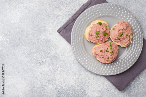 Wallpaper Mural Sandwiches with chicken pate and butter on the table. Torontodigital.ca