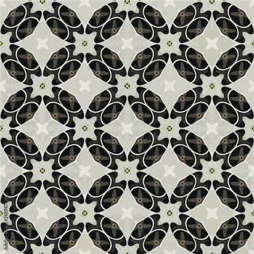 Abstract geometric seamless pattern handmade ethnic and tribal motifs. Bohemian ethnic tile printing