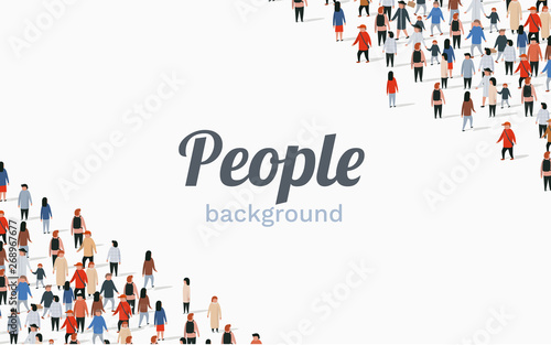 Large group of people on white background. People communication concept.