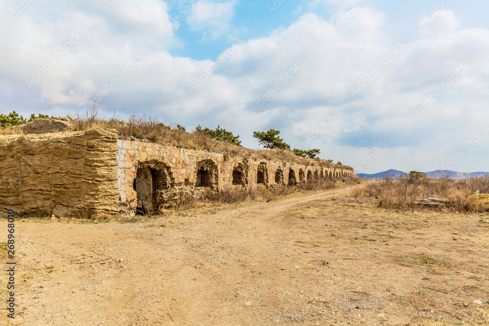 Stone ruins, Dalian Lushun Russo-Russian War ruins, Chair Hill Fort