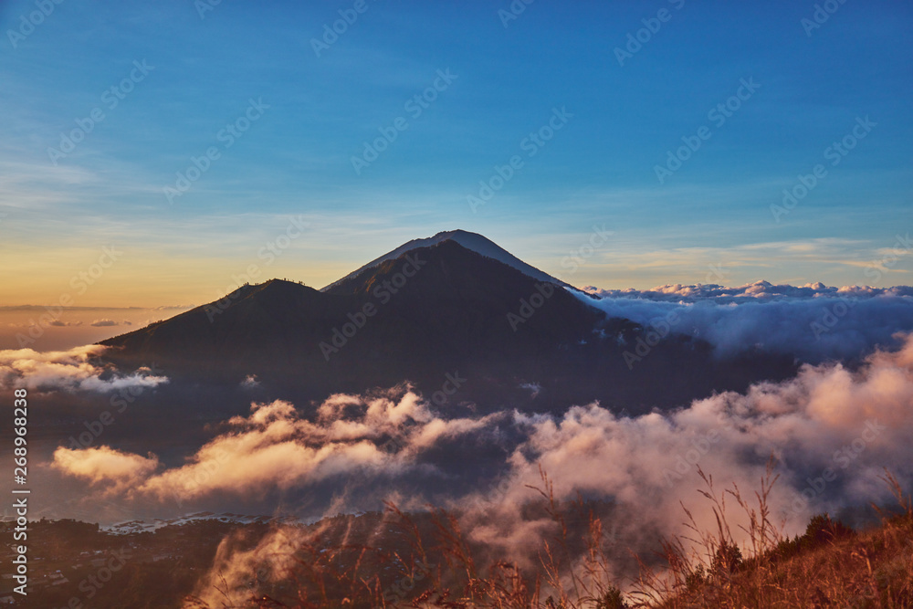 View from Mount Batur in Bali, Indonesia.