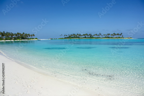 Exotic beach background. Summer travel and tourism, vacation destination concept