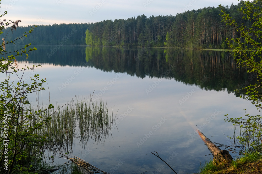 Landscape with the image of lake Seliger in Russia Landscape with the image of lake Seliger in Russia