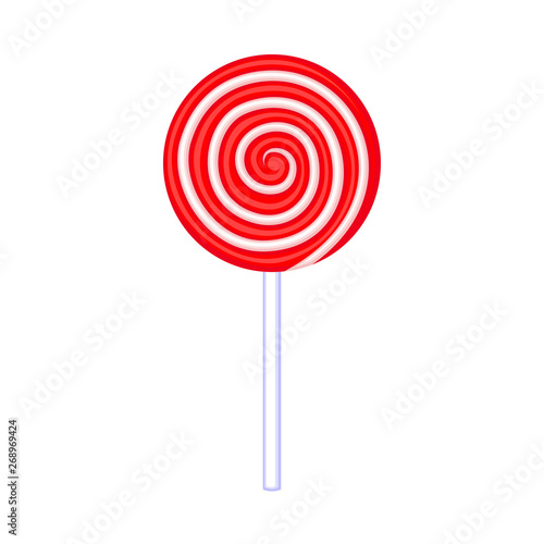Colorful cartoon spiral lollipop