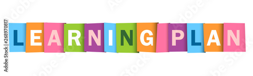 LEARNING PLAN. colorful vector typography banner