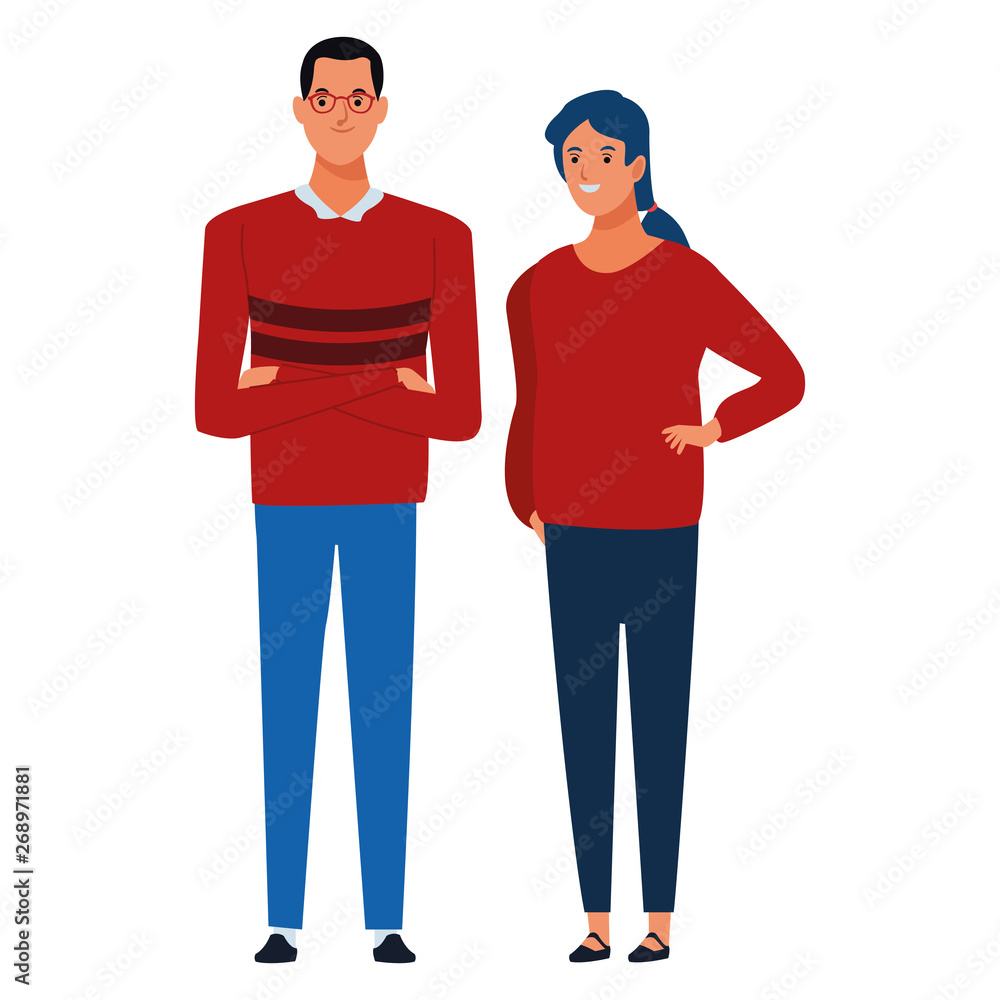 couple avatar cartoon character
