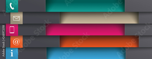 Contact Template Design Header 5 Options Holes Depth Black