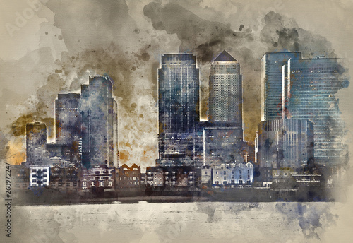 Watercolour painting of Lon...