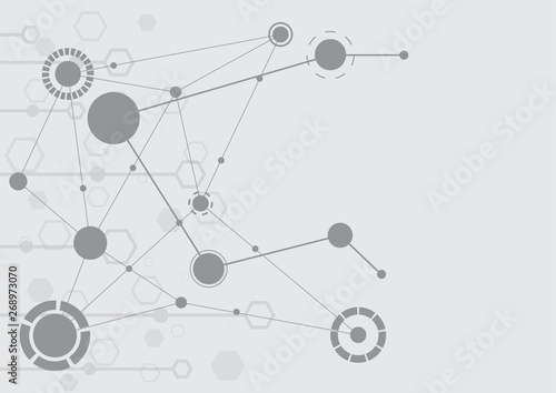 Wallpaper Mural Abstract geometric connect lines and dots.Simple technology graphic background.Illustration Vector design Network and Connection concept. Torontodigital.ca