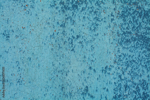Old blue textures wall background. Perfect background with space.