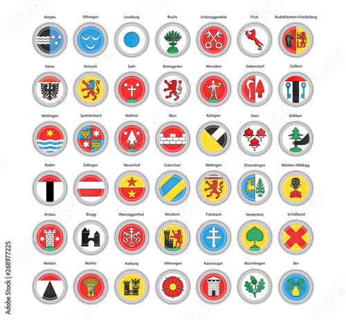 Εκτύπωση καμβά Set of vector icons
