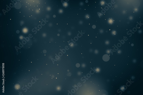 Abstract glitter bokeh on black background