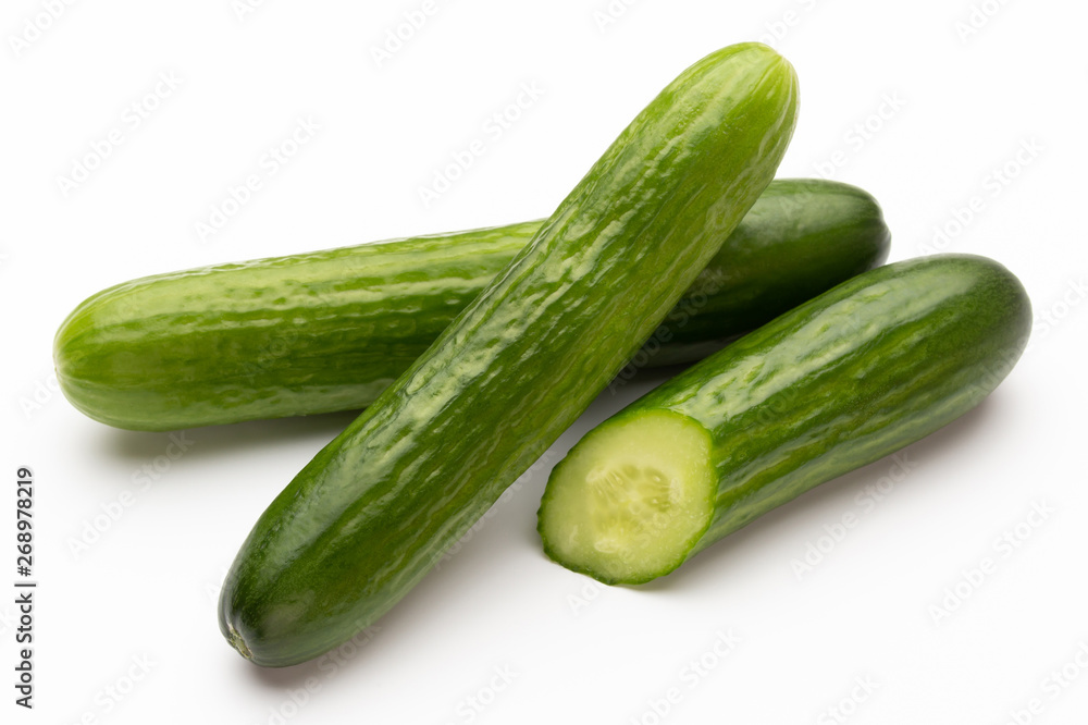 Fresh cucumber on white background. Fresh cucumber on white background.