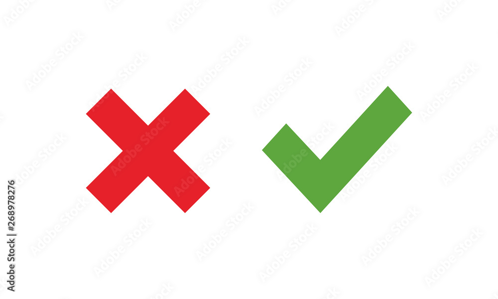 check mark icon , Cross Mark icon symbol vector illustration check mark icon , Cross Mark icon symbol vector illustration