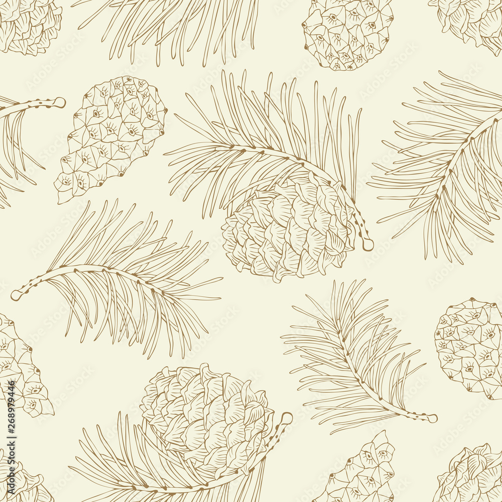 Cone seamless pattern. Vector illustration. Cone seamless pattern. Vector illustration.