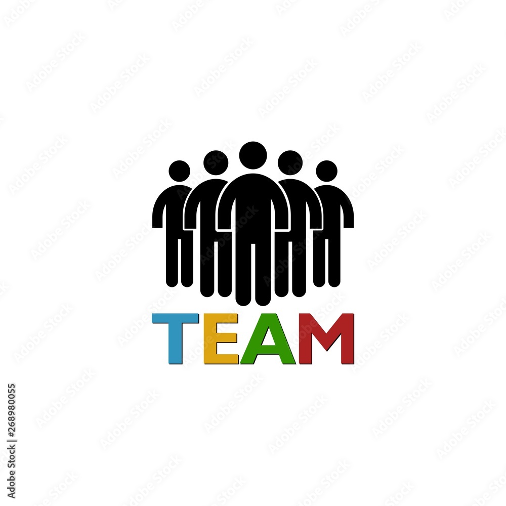 People, word team icon sign logo People, word team icon sign logo