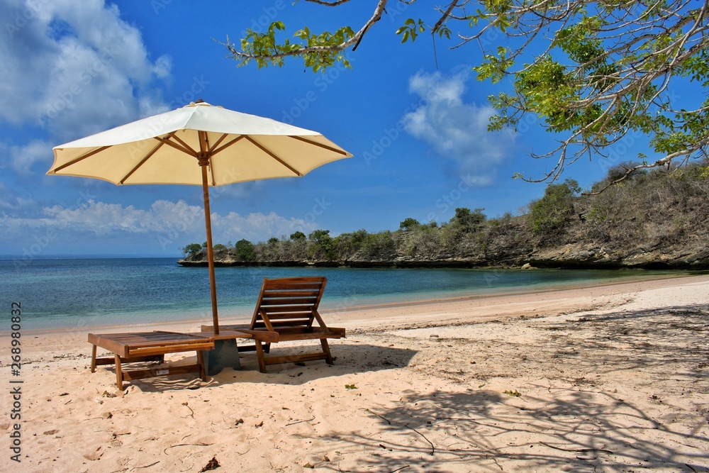 Pink Beach at Lombok, Indonesia