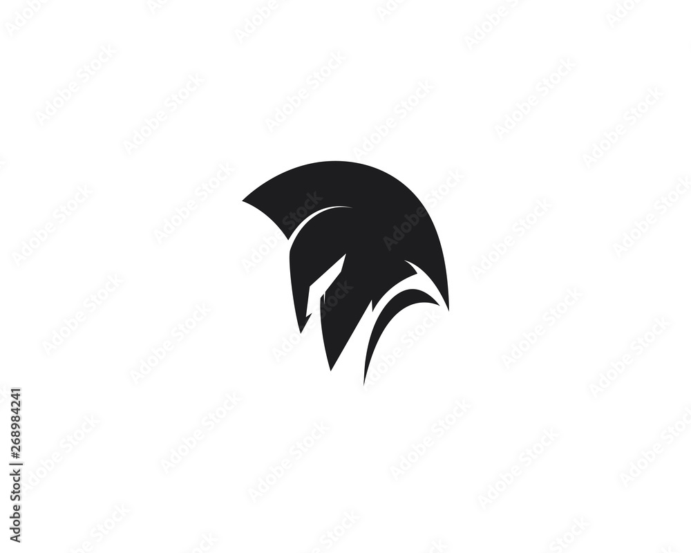 Spartan helmet logo template vector icon Spartan helmet logo template vector icon