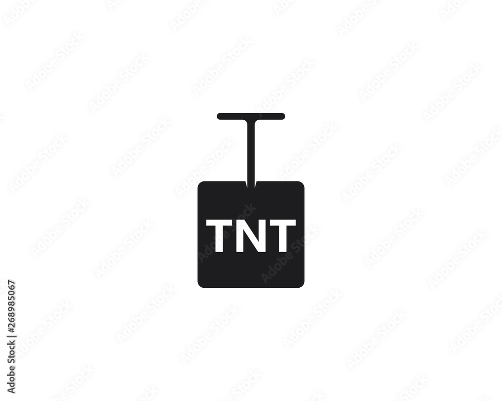 Obraz premium Simple bomb logo vector icon illustration design